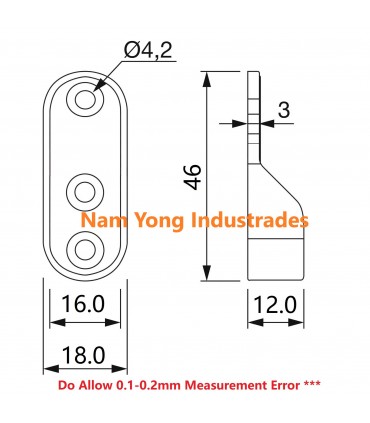 Wardrobe Hanging Rail Oval Support Bracket (1 Pair)