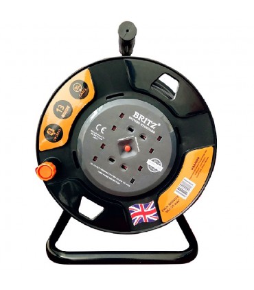 Britz 4X13A Heavy Duty Extension Cable Reel - 30M