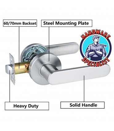 Nelon 12073 Tubular Lever Door Lock (Child Safe Non Key)
