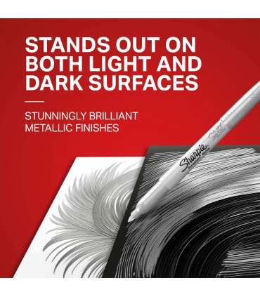 Sharpie Fine Tip Point Metallic Permanent Markers - Silver