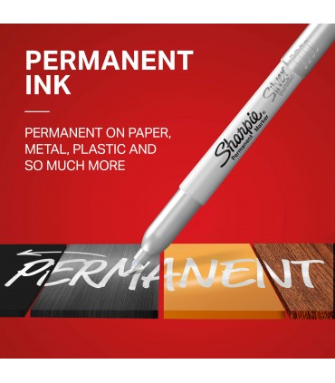 Sharpie Fine Tip Point Metallic Permanent Markers - Silver