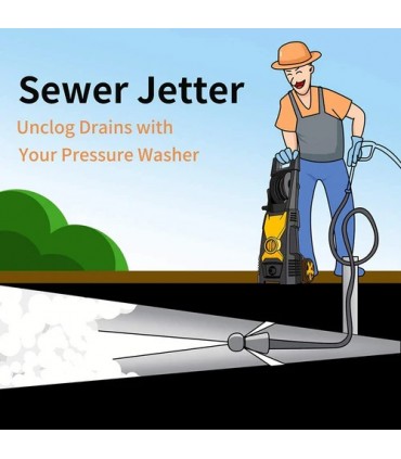 Hardware Specialist Quick Click Stainless Steel Sewer Jetter Pointed Nozzle