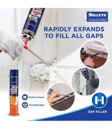 Selleys No More Gaps PU Foam Expansion 750ml / Fill Up Gap / Soundproofing / Insulation