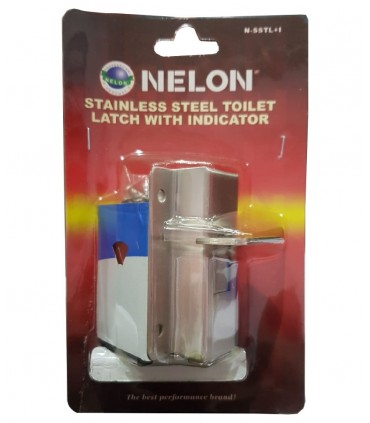 Nelon N-SSTL+I Stainless Steel Toilet Latch with Indicator