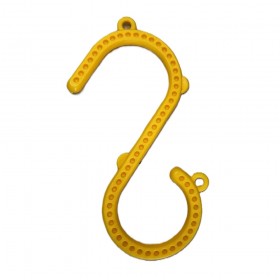 9" Job Site Plastic Safety S Hook - Yellow