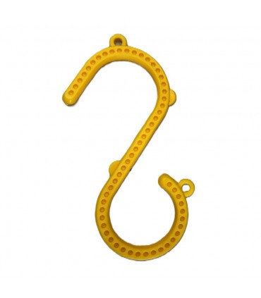 9" Job Site Plastic Safety S Hook - Yellow