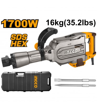 Ingco PDB17008 1700W Heavy-Duty Electric Demolition Breaker