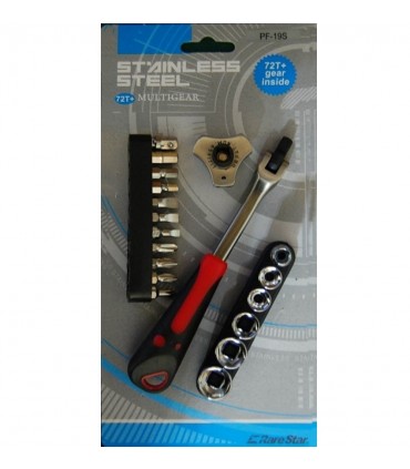 Rare Star Stainless Steel 72T Multi Gear Ratchet Set PF19S