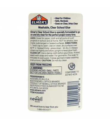 Elmer's 2024691 Washable Liquid School Clear Glue - 1 Quarts