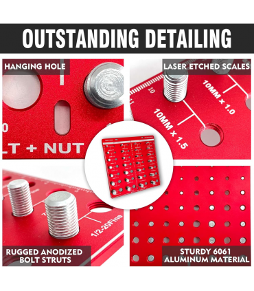 Stainless Steel 34 Nut and Bolt Thread Checker