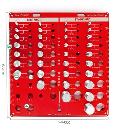 Stainless Steel 34 Nut and Bolt Thread Checker