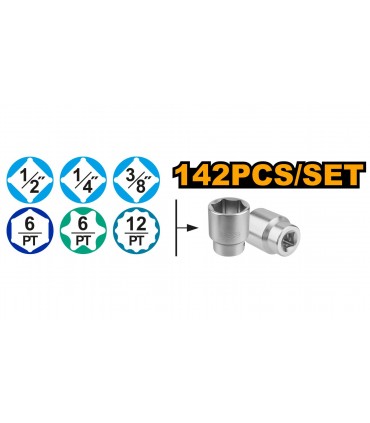 Ingco HKTHP21421 Hand Tools 142-Piece Combination Tools Set
