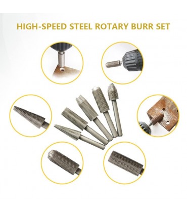 Hardware Specialist High Speed Steel Rotary File - 5 Piece
