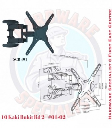 Titan SGB 491 Swivel Double Arm TV Bracket