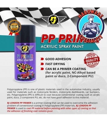 RJ London PP Primer Acrylic Spray Paint - 300mL