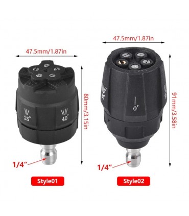 5 In 1 1/4 Quick Connector Rotating High Pressure Washing Nozzle