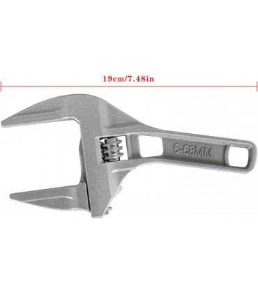 Lightweight Aluminum Alloy 6-68 MM Short Handled Adjustable Wrench