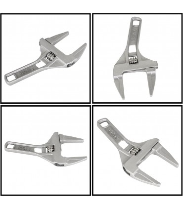 Lightweight Aluminum Alloy 6-68 MM Short Handled Adjustable Wrench