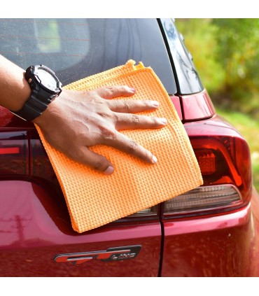 Lint Free High Absorbent Microfiber Cleaning Cloth Orange - 40x40cm