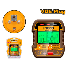 Ingco HESST30012 Electrician UK Plug Socket Tester