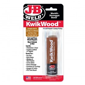J-B Weld KwikWood Fast and Easy Wood Repair Epoxy Putty - 1 oz