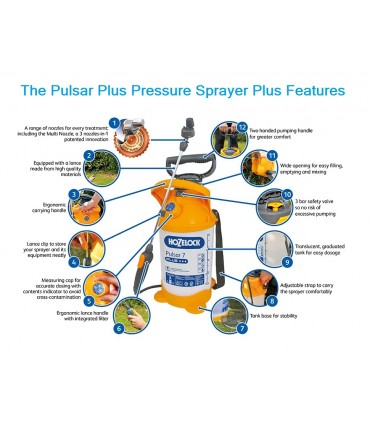 Hozelock Pulsar Plus Adjustable Nozzle Pressure Sprayer