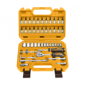 Ingco HKTS14462 1/4 inch Drive 46 Pieces Socket Set