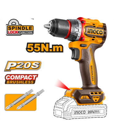 Ingco CDLI205581 20V Powerful Compact Brushless Cordless Drill