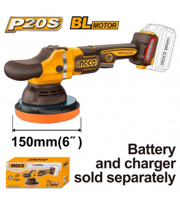 Ingco APLI2015 20V Variable Speeds 150mm Cordless Polisher - Bare Unit