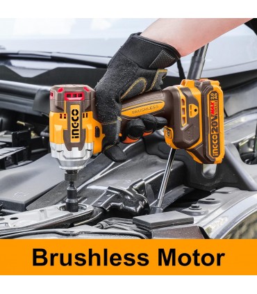 Ingco CKLI20277 20V Impact Driver 285Nm and Impact Drill 66Nm Cordless Combo Kit