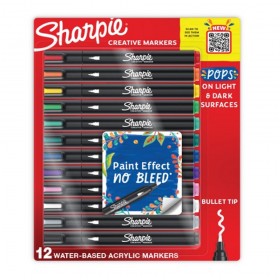 Sharpie Water-Based Creative Markers Bullet Tip 12 Pieces - Assorted Bullet