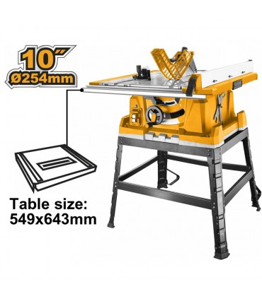 Ingco TS26005 2600W Heavy-Duty 10"(254mm) Table Saw with Stand