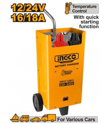 Ingco ING-CD2201 12/24 V Tower Battery Charger