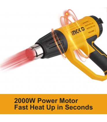 Ingco HG200058 2000W LCD Display Construction Corded Heat Gun