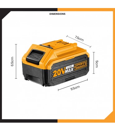 Ingco FBCLI20244 P20S 20V Lithium-Ion Battery And Charger Kit