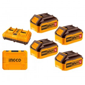 Ingco FBCLI20244 P20S 20V Lithium-Ion Battery And Charger Kit