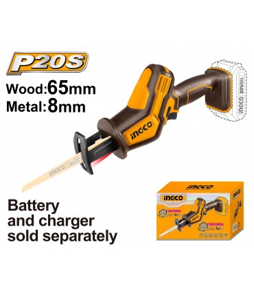 Ingco CRSLI6508 20V Cordless Reciprocating Saw - Bare Unit