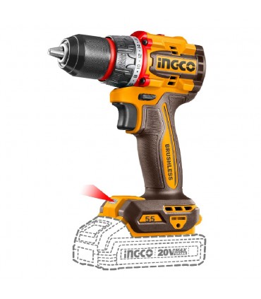 Ingco CDLI205582 20V Lithium-Ion 2.0 Ah Compact Brushless Cordless Drill