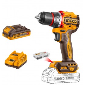 Ingco CDLI205582 20V Lithium-Ion 2.0 Ah Compact Brushless Cordless Drill