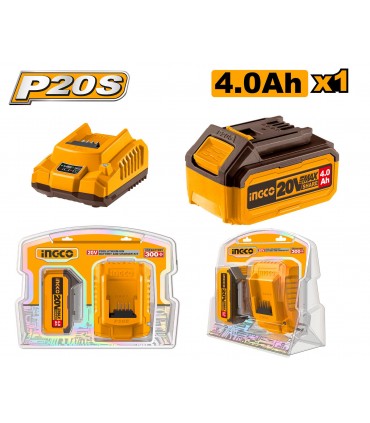 Ingco FBCPK1214 P20S Lithium-Ion Battery and Charger Kit