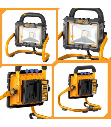 Ingco CWLI20258 20V Lithium-Ion Portable Cordless Work Lamp
