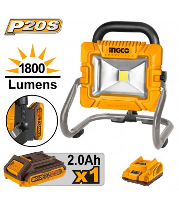 Ingco CWLI20258 20V Lithium-Ion Portable Cordless Work Lamp