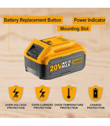 Ingco FBLI20031 20V Lithium-Ion 5.0 Ah Battery Pack