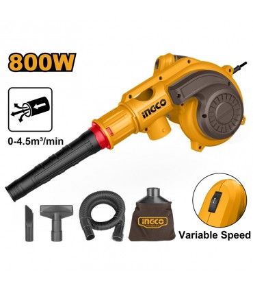 Ingco AB8038 800W Aspirator Blower Gun with Dust Bag