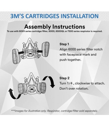 3M 6059 Multi Gas Cartridge Filter For 6000 Series Respirator