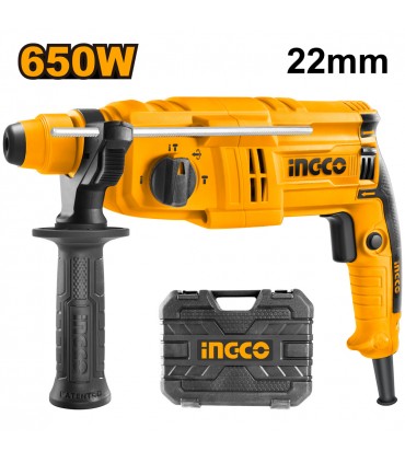 Ingco RGH6528 650W SDS Plus 1.7 J Corded Rotary Hammer