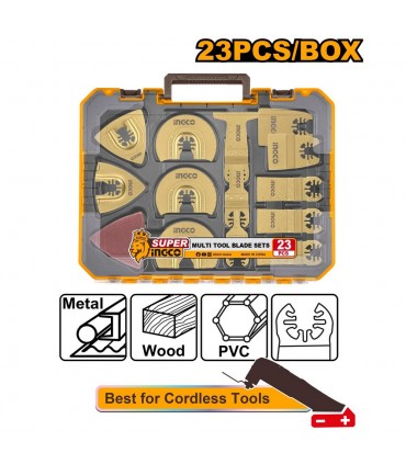 INGCO AKTMT2301 23 Pcs Multi-Tool Blade Set in Case