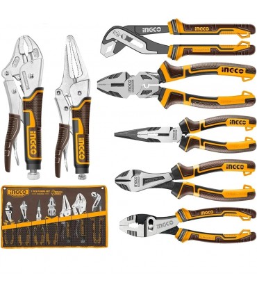 INGCO COS23036 7 Piece High Leverage Combination Pliers Set