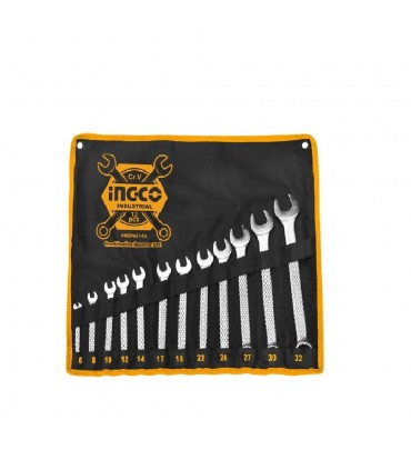 Ingco HKSPA1143 12Pcs Combination Spanner Set
