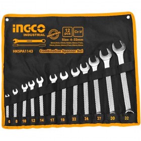 Ingco HKSPA1143 12Pcs Combination Spanner Set
